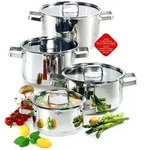 K&uuml;chenprofi Topf-Set SAN REMO COOK - Silber