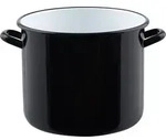Riess Riesen Topf mit B&ouml;rdel &Oslash;24cm 8 Liter Schwarz Emaille Classic Riesen - Schwarz