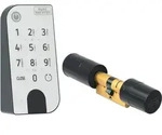 Basisset mit Tastatur ENTRYhome 5001 PIN Farbe schwarz Edelstahl - Blau