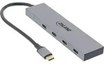 INLINE USB 3.2 Gen.2 Hub USB Typ-C zu 4 Port Typ-C OTG Aluminiumgehaeuse ohne