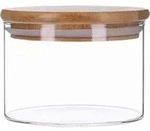 350ml Vorratsglas mit Bambusdeckel, luftdicht, stapelbar, Sp&uuml;lmaschinenfest und
