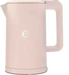 Balter Wasserkocher Edelstahl 1,7L, 2200W, BPA-frei, LED-Beleuchtung, Doppelwand,