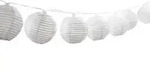 Dehner Solar Lichterkette Lampion, Lichtfarbe warmwei&szlig;, L&auml;nge 220 cm, Nylon /