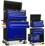 MASKO&reg; Werkstattwagen abschlie&szlig;bar 9 F&auml;cher, Massives Metall, inkl. Koffer,...