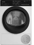 Grundig GT55824F12, Freistehend, Frontlader, W&auml;rmepumpe, Schwarz, Wei&szlig;, Tasten,