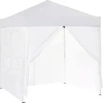 Outsunny Pavillon 2x2m Faltpavillon 4 Seitenw&auml;nde mit Fenster Tragetasche Stahl -