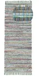 Flachgewebeteppich Kelim Chindi L&auml;ufer Gr&uuml;n 75x240 cm | Moderner Teppich f&uuml;r...