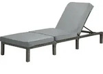SVITA PEACH Gartenliege Sonnenliege Relaxliege Polsterauflage Klappbar Polyrattan