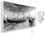K&Ouml;NIGHAUS Panorama Infrarotheizung 1200W - Aussicht Venedig mit Thermostat