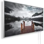 K&Ouml;NIGHAUS Panorama Infrarotheizung 1200W - Steeg am Bergsee mit Thermostat - Schwarz