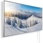 K&Ouml;NIGHAUS Panorama Infrarotheizung 1200W - Schneelandschaft mit Thermostat