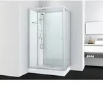 Komplettduschkabine VIVA 2 - 120 x 80 x 225 - wei&szlig; - Chrom - - Wei&szlig;/Schwarz/Silber