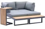 Garden Pleasure Loungegruppe Felice grau, anthrazit Holz, Metall, 11-teilig - Braun