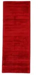 Viskoseteppich AVA L&auml;ufer Rot 80x350 cm | Moderner Teppich f&uuml;r Wohn- und