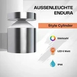 LEDVANCE ENDURA STYLE Cylinder, Wandbeleuchtung f&uuml;r den Au&szlig;enbereich, Edelstahl,