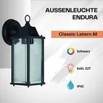 LEDVANCE ENDURA CLASSIC, Wandbeleuchtung f&uuml;r den Au&szlig;enbereich, Schwarz, Aluminium,