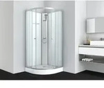Komplettduschkabine IDEA 80 x 80 - Aluminium Chrom - 80 x 80 x 210 - Mit Glasablage -