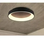 Gro&szlig;e LED Deckenleuchte mit Fernbedienung & Dimmer Schwarz &Oslash; 60cm Flurlampe -