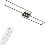 LED Deckenleuchte CCT WiFi Bluetooth App 40W schwarz Metall-Kunststoff Briloner -