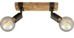 Spotleuchte Deckenlampe schwenkbar 2xE27 Metall-Holz Gunmetal 25W Briloner -