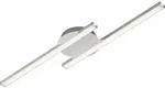 LED Deckenleuchte Deckenlampe 2x 6W 3000K aluminiumfarbig Metall Briloner - Grau