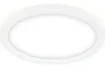 Slim LED Deckenleuchte &Oslash;19 cm flach, 12W, 1400 lm, Neutralwei&szlig;, Backlight, Wei&szlig; -