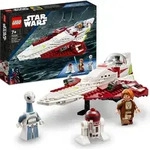LEGO Star Wars Obi-Wan Kenobis Jedi Starfighter, Spielzeug zum Bauen mit Taun We,