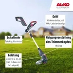 AL-KO Akku-Elektro-Rasentrimmer GT 1825, 18 V Li-Ion Akku (Akku und Ladeger&auml;t im