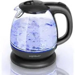 Aigostar 8433325204907, 1 l, 2200 W, Schwarz, Glas, Kunststoff, Edelstahl, Drahtlos -