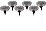 N&auml;ve Leuchten 6er-Set LED Solar-/Bodenerdspie&szlig; "KIAN" &Oslash;: 12 cm 6er-Set LED