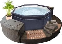 NetSpa Octopus Outdoor Whirlpool halbstarr achteckig f&uuml;r 4-6 Personen inkl. 5