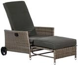 Merxx Komfort Deckchair, inkl. Kissen und Fu&szlig;hocker, durch Gasdruck verstellbar -