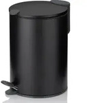 Treteimer Metall-mattoptik, schwarz, Inhalt: 3,00 Liter, H&ouml;he: 230 mm, &oslash;: 170 mm -