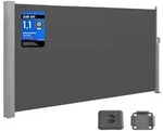 SONGMICS Seitenmarkise 400 x 180 cm, ausziehbar, Sichtschutz, Sonnenschutz, Balkon