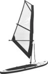 vidaXL Aufblasbares SUP-Board mit Segel Set Schwarz und Wei&szlig;