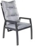 LC Garden Bondino II Positionsstuhl Aluminium/Polyester inkl. Kissen - Grau