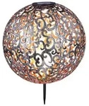 Kynast Exclusiv Solar Kugel aus Metall in Rostoptik &Oslash; 20 cm 613-401136 - Braun