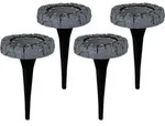 N&auml;ve Leuchten 4er-Set LED Solar-/Bodenerdspie&szlig; "KIAN" &Oslash;: 12 cm 4er-Set LED