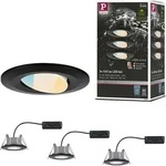 Paulmann LED Einbauleuchte Calla 3er-Set schwenkbar - Schwarz