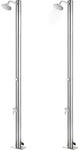 vidaXL Gartendusche 215 cm Edelstahl - Silber