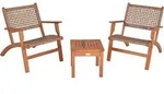 Sitzgruppe SONORA, Teak-Look - Braun/Hellgrau