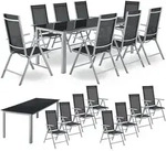 Juskys Aluminium Gartengarnitur Milano Gartenm&ouml;bel Set mit Tisch und 8 St&uuml;hlen