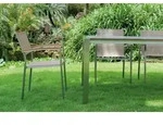 acamp 6x 57164 Skye Stapelsessel 1x 56360 Skye Tisch 150x90cm - Silber