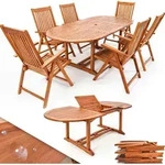 CASARIA&reg; Gartenm&ouml;bel Set Holz 6 St&uuml;hle mit Tisch Wetterfest FSC&reg;-zertifiziert