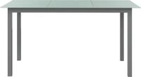 vidaXL Gartentisch Hellgrau 150x90x74 cm Aluminium und Glas