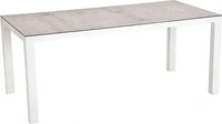 Best Freizeitm&ouml;bel 43531600, Best Freizeitm&ouml;bel Tisch Houston 160x90cm weiss/silber
