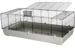 Dehner Nagerheim Peppy, ca. 160 x 58 x 80 cm, Metall/Kunststoff, grau/schwarz -