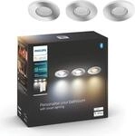 Philips Hue White ambience Adore Badezimmer 3er-Pack Einbauspot chrom+ Dimmschalter,