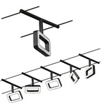 Paulmann CorDuo LED Seilsystem Frame Basisset - Schwarz/Silber
