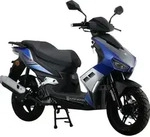 Motorroller Mustang FI 50 ccm 45 kmh EURO 5 blau-grau - Blau/Grau